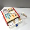 Gift Cute Practical Simulation Attractive Educational Play House Toys Wooden Convenient Market Cash Register Children Set 2