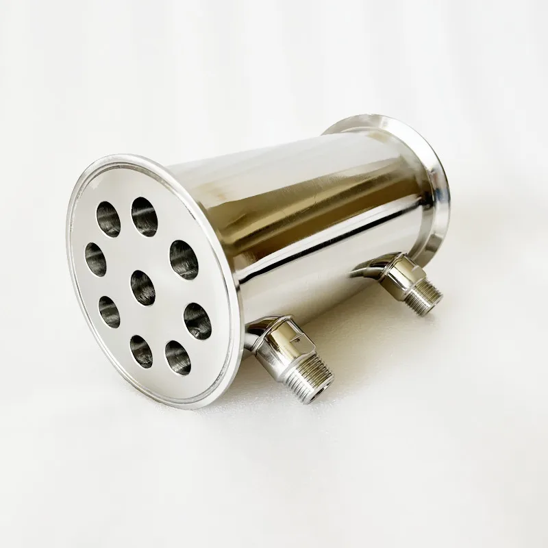 Dephlegmator 4" 102mmOD119mm Reflux Condenser With1/2" Male Thread Height 200mm Inside 9 Tubes For Moonshine Distillation Column