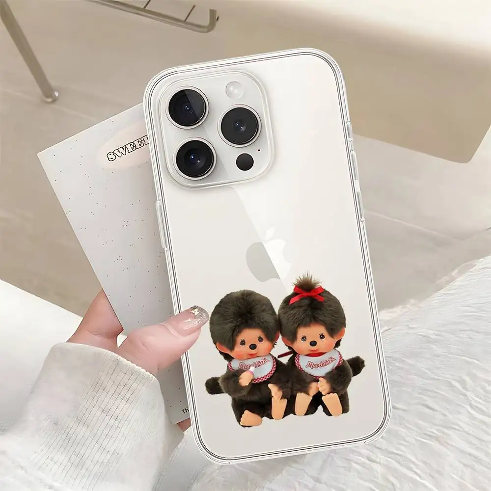 Niedliche M-Monch-hichis Handyhülle Luxuriöse Weiche Transparente Hülle für iPhone 17 16 15 14 13 12 11 Pro Max Mini Stoßfänger-Schutzhülle – Detail 7