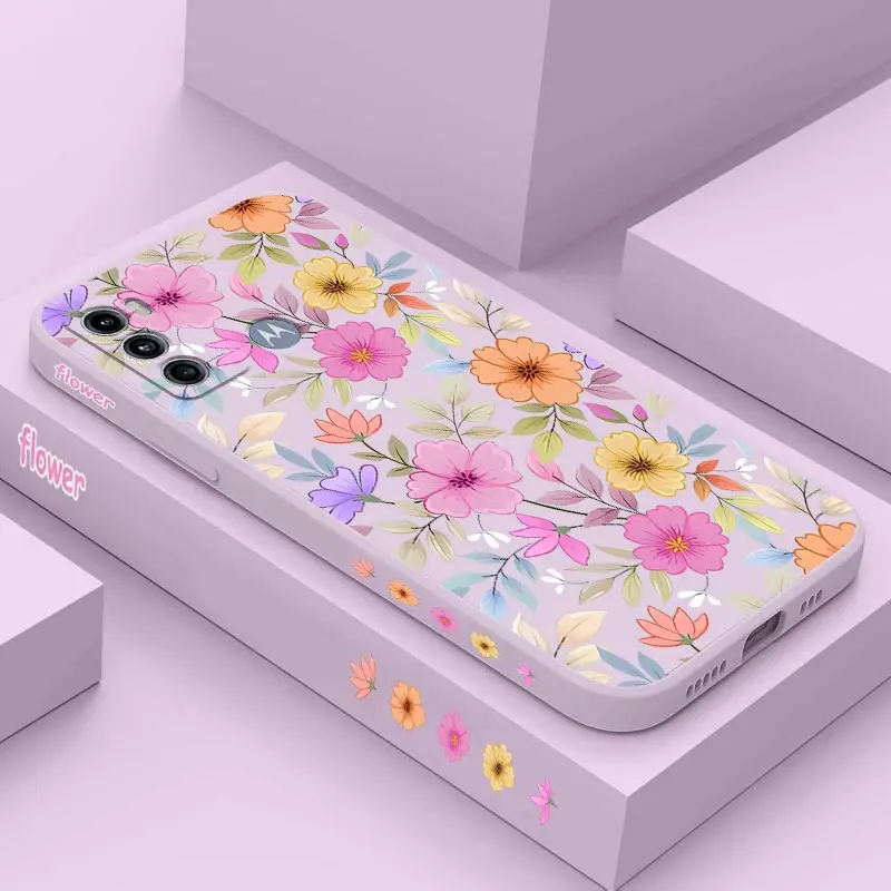 Colorful Flower Silicone Phone Case Cover