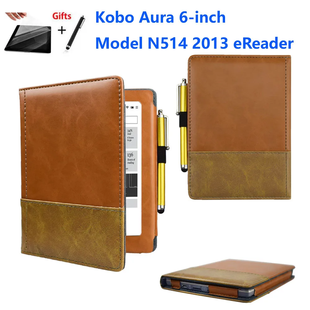 Cover Per Kobo N514 Leather Kobo Aura 6 Pollici (Modello N514) 2013 Ereader Smart Classic Cover Con Auto Sleep/Wake