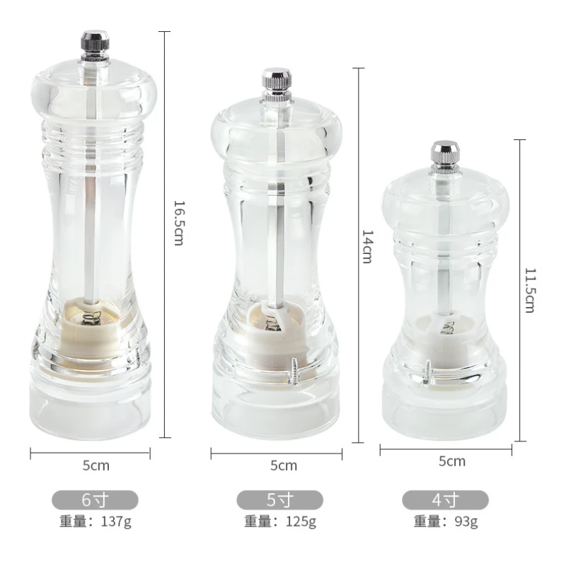 Spice Mill Salt and Pepper grinder Refillable shaker Manual Herbs Grinder Adjustable Ceramic Rotor Kitchen Tools salt and pepper grinder nut spice grinder herb grinder pepper grinder herb spice grinder