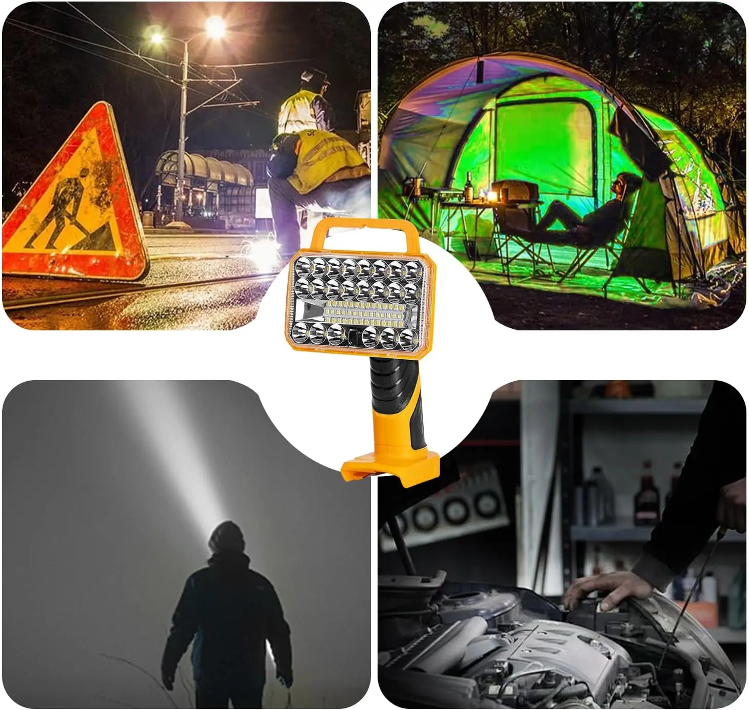 2000LM Cordless LED Work Light Spotlight Flashlight For Ryobi 18V Li-ion Battery - View #8