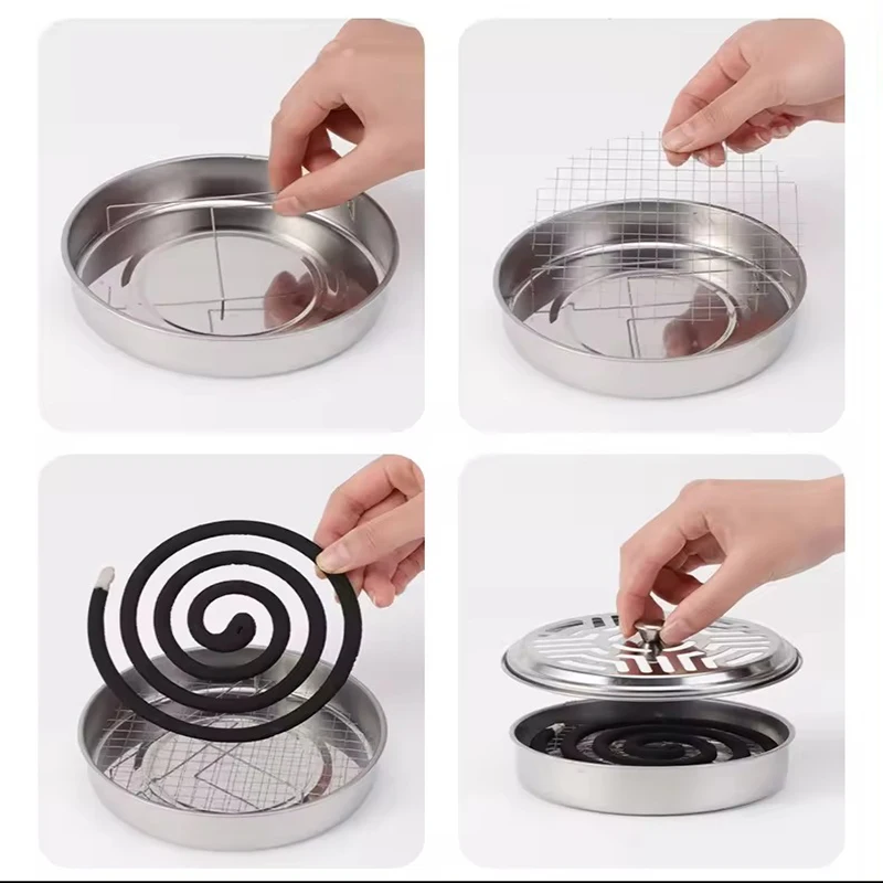 Mosquito Coil Holder 1PC Incense Holder With Lid Outdoor Mosquito Coil Box For Living Room And Bedroom