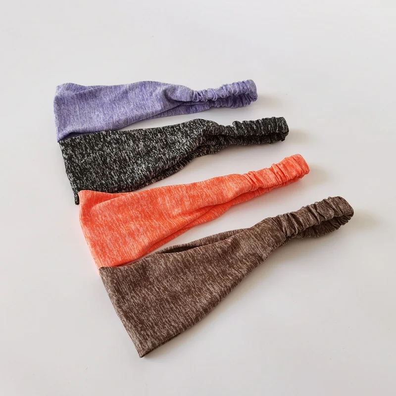Sports and yoga headband for stopping sweat, elastic wide-edge hair band for running and working out