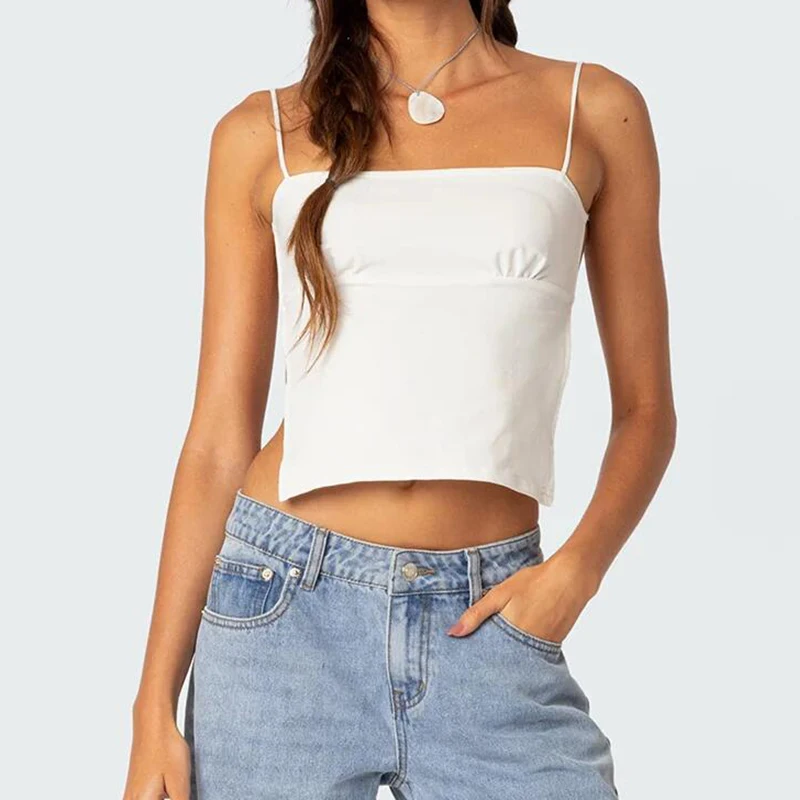 spring/summer new Spice Girl small vest solid color sexy halter neck with chest halter top
