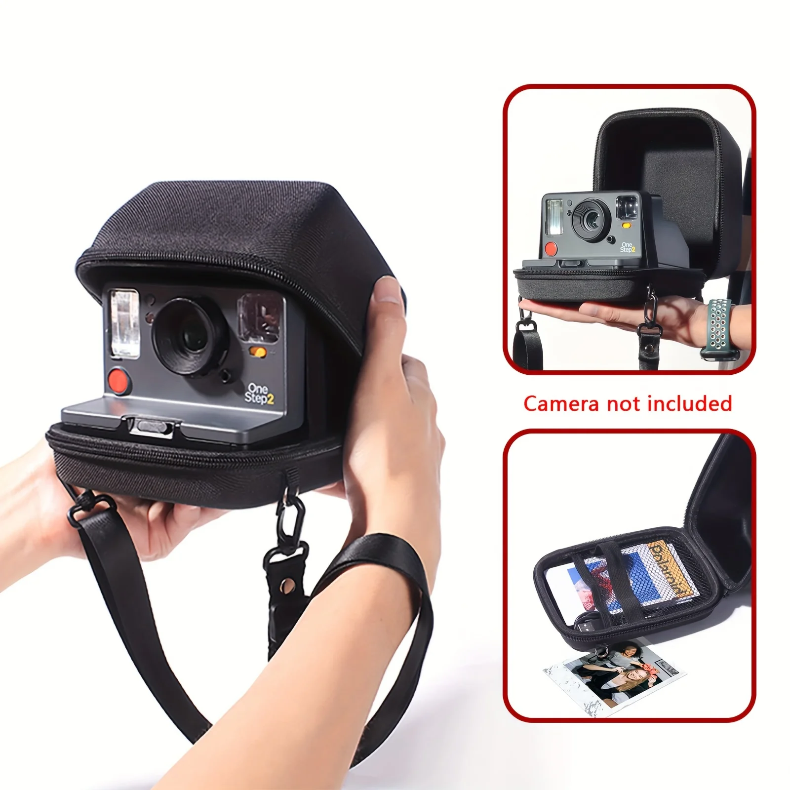 Camera Storage Case 1x Hardshell Camera Bag with Adjustable Shoulder Strap Polaroid OneStep OneStep+/2 Now Gen 2 Cameras (Camera Not Include)