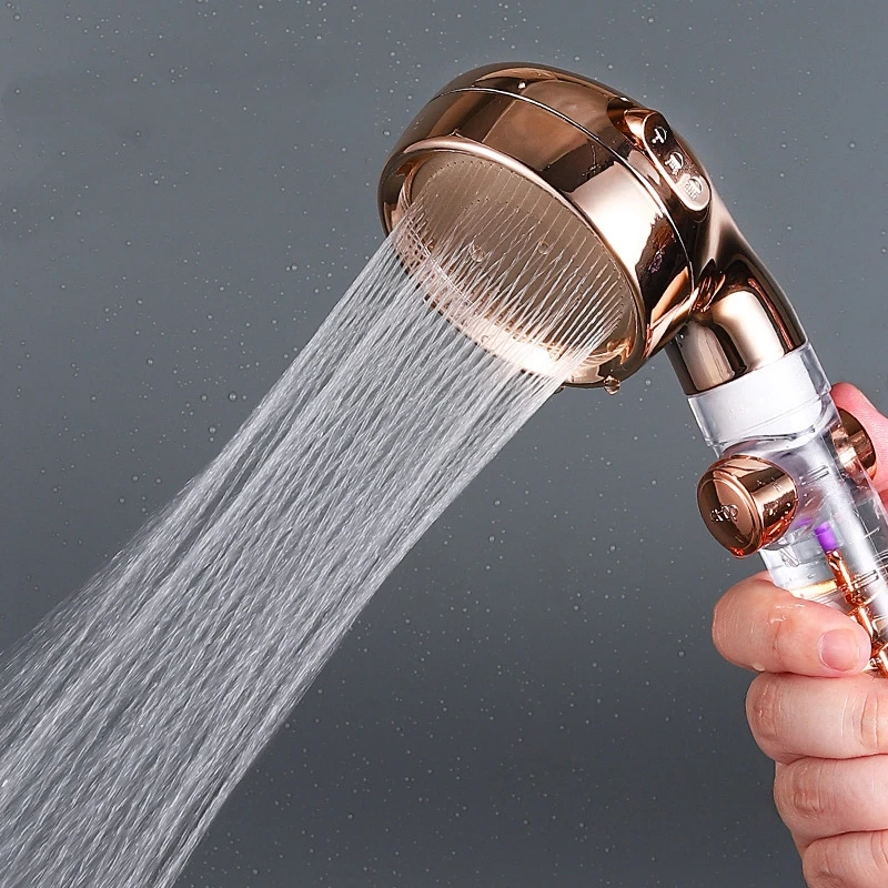 

3 Mode Turbocharged Shower Head High Pressure Saving Water Adjustable Filtering Rainfall Bathroom Sprayer