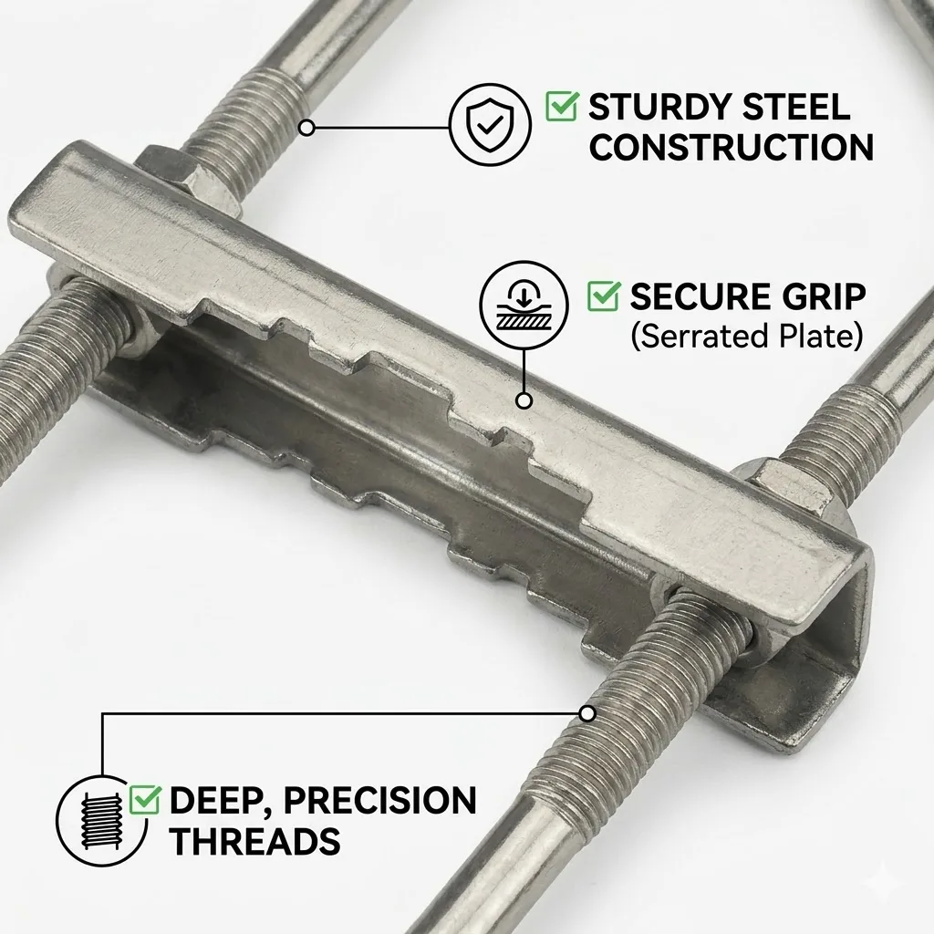 Metal U Bolt Clamp for Mast Support