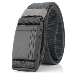 Genuine Tactical Belt Quick Release Outdoor Military Belt Soft Real Nylon Sports Accessories Men Magnet Plastic Buckle Belt