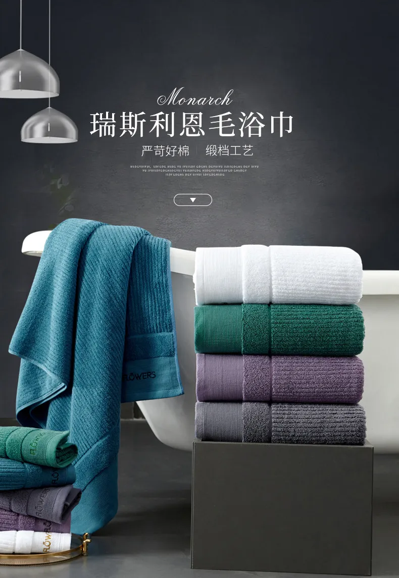 Luxury 100%Cotton Towel Set Bundle , Face Bath Towels, Soft and Comfortable Solid White Grey, Hotel,Home Washcloth,Drop Shipping