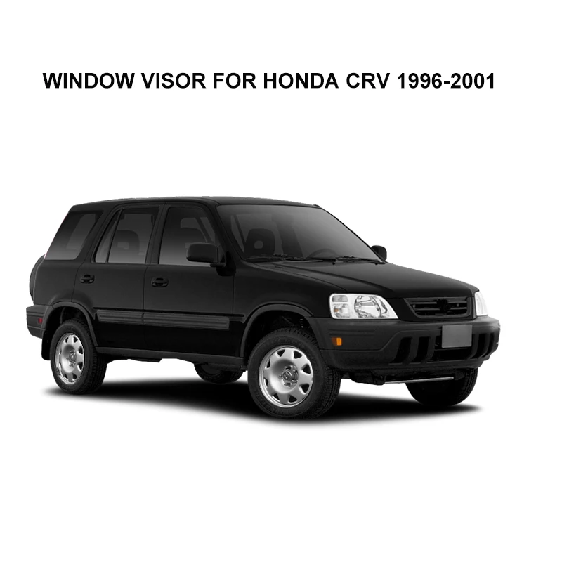 Side Window Deflectors for Honda CRV CR-V 1996 1997 1998 1999 2000 2001 Acrylic Black Window Visor Sun Rain Deflector Guard SUNZ car window visor car window deflectors