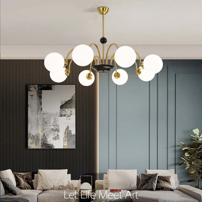 chandelier lamp French Spot Goods Chandelier Beanstalk Chandelier Home Led Staircase Study Dining Room Living Room Bedroom Ceiling Lamp dining room light fixtures