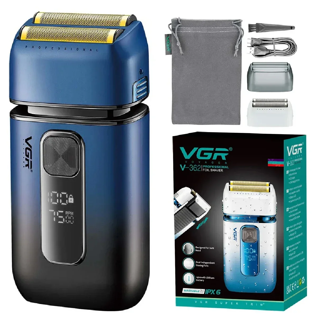 ماكينة حلاقة كهربائية احترافية للشعر واللحية من VG...