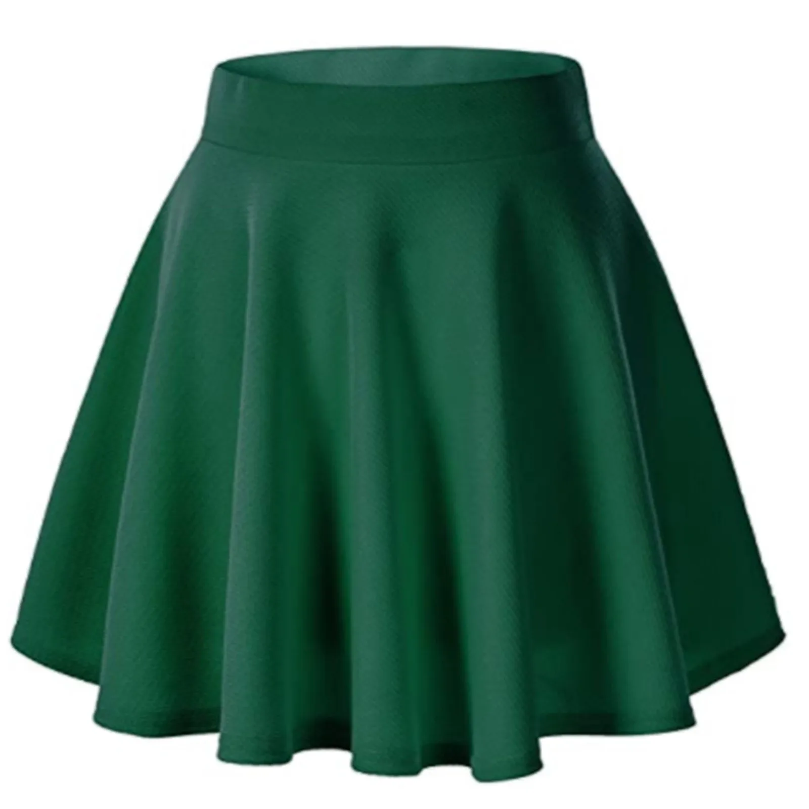Women's Basic Versatile Stretchy Flared Casual Mini Skater Skirt Red Black Green Blue Short Skirt Plus Size 3xl Streetwear Skirt