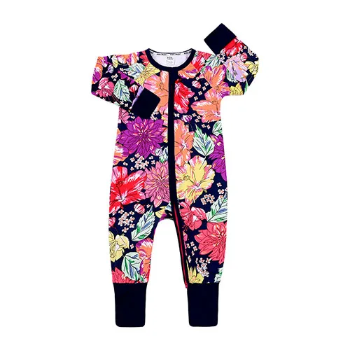 baby clothes cheap Newborn Baby Girls Boy Rompers Infant Cotton Cartoon Print Cute Jumpsuit Toddler Long Sleeve Double Zipper Pajamas Spring Autumn Cute Infant Baby Girls Romper Baby Rompers