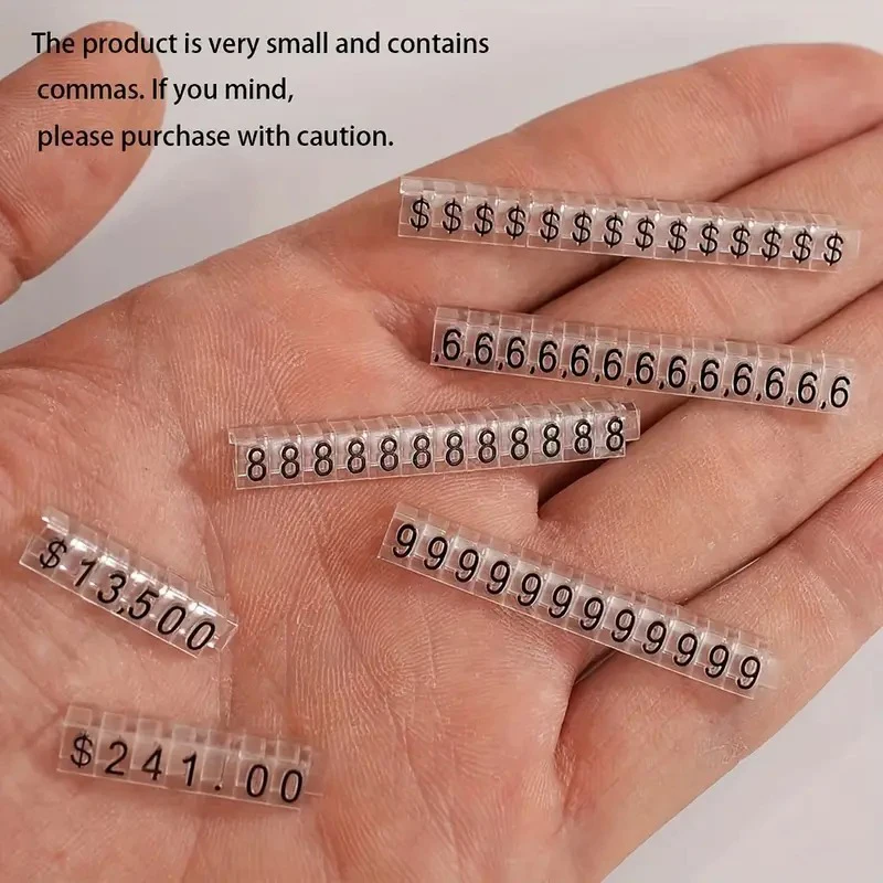 10sets Dollar Number Adjustable Mini Cube Price Tag Display Stand Price Number Labels For Clothes Phone Laptop Jewelry Price
