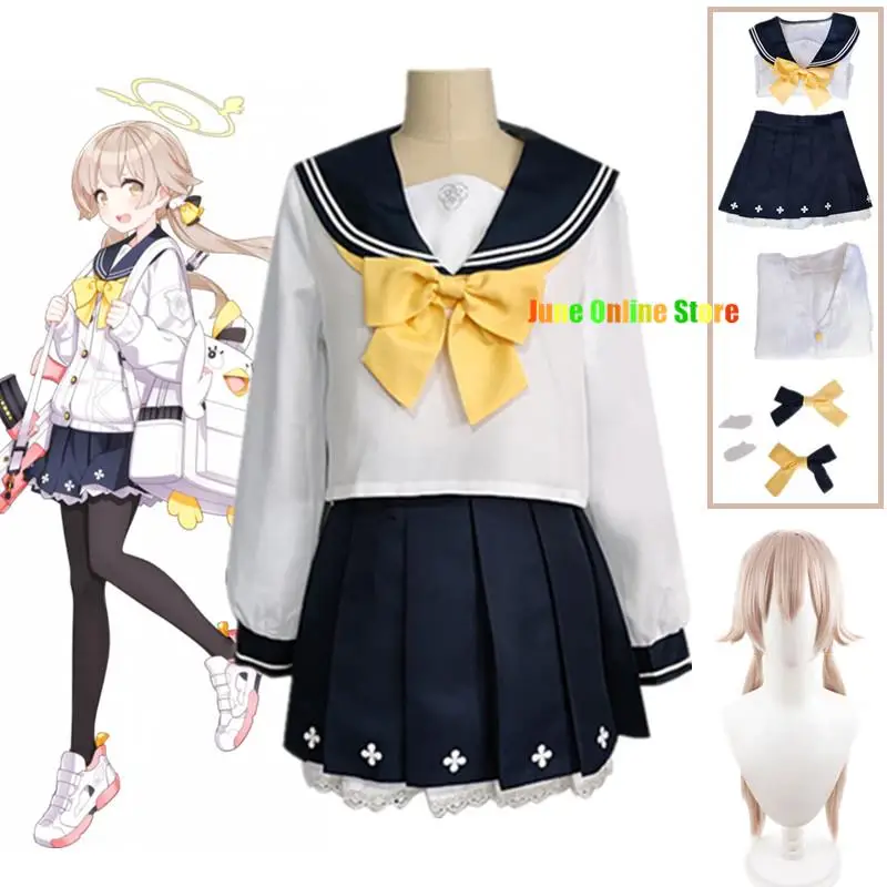 

Anime Game Blue Archive Ajitani Hifumi Cosplay Costume for Women Adult Sailor Suits JK Uniform Jacket Bow Headwear Halloween