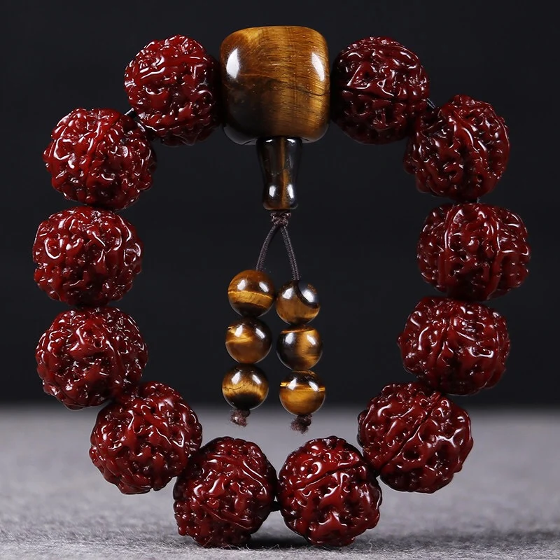 

Непальский Ослик Kong Bodhi 5 Красная кожаная машинка с шестью лепестками кисть для обертывания без целлюлозы очищающий мужской браслет Wenplay Агатовая ручка