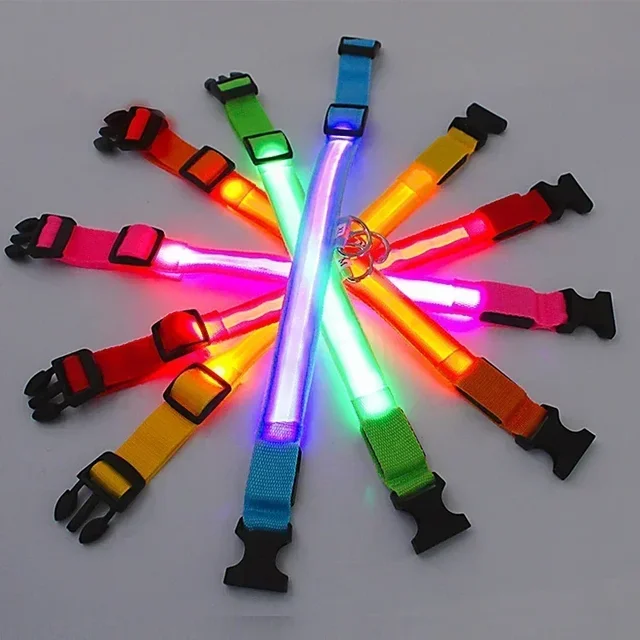 USB Rechargeable LED Dog Collar Flashing Safety Light Adjustable Night Visibility with3 Modes Waterproof for Small to Medium Do 5