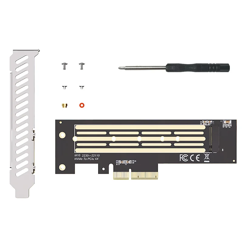 NVME to PCIE Adapter Card TEUCER NVME PCIE X4 M.2 NVME to PCIE Suitable for PCI-E X4 X8 X16 Hard Disk