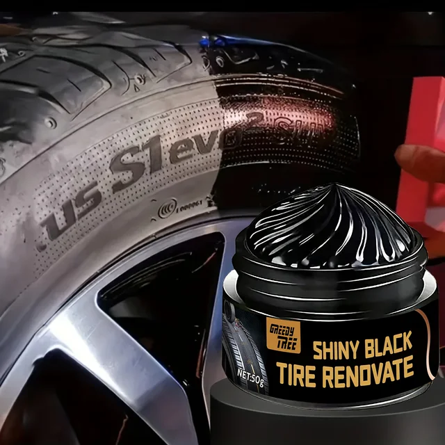 Tire Shine & Plastic Repair Paste - Removes Scratches/Oxid, Restores Shine for Tires/Trim with UV Protect, 5-Min Fix 1