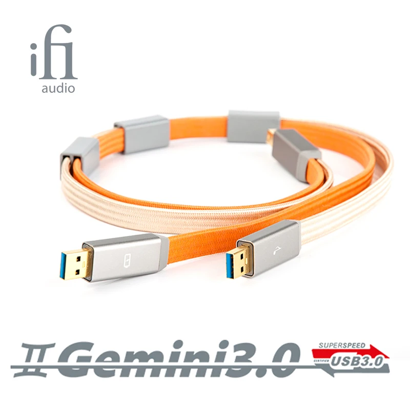 

iFi Gemini 3.0 USB Signal 5.0 Gbps Rapid Transmission Power Cable Hifi Audio Signal Cable RF Filter RFI EMI Shield
