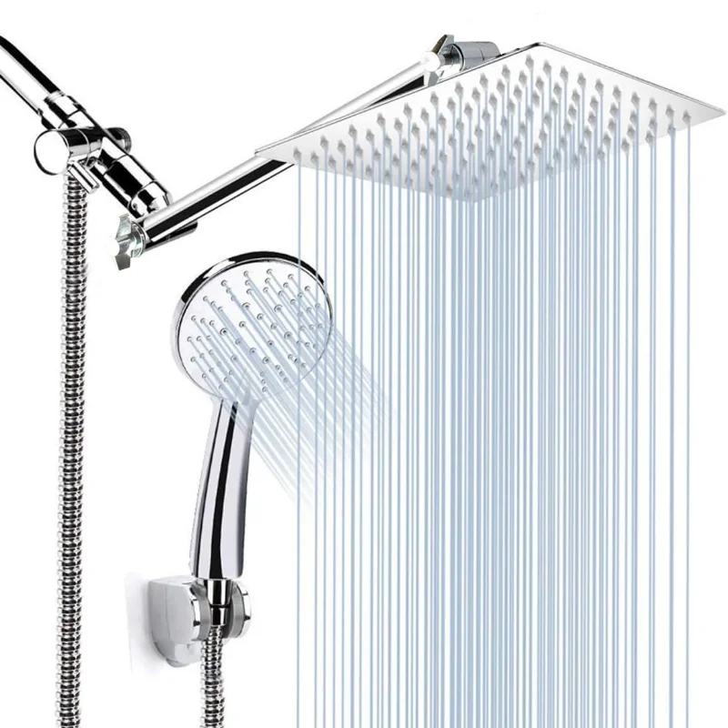 8/10 Inch Bathroom High Pressure Rain Shower Set Ceiling Water Saving Shower System Luxury Bathroom Set with Hand Shower Head
