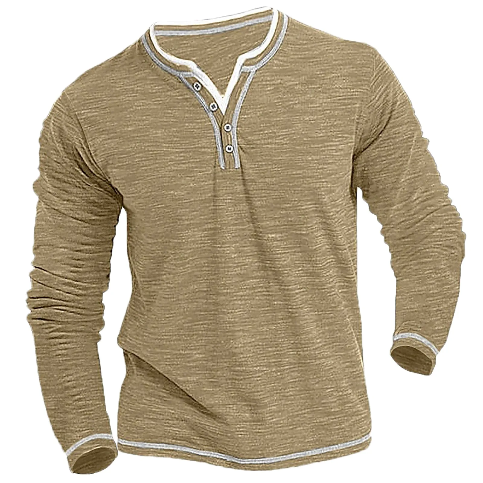 

Vintage Shirt For Men Solid Color Graphic Button Shirts Cotton 3D Printing Henley Shirt Long Sleeve Tees Oversized Clothing Tops