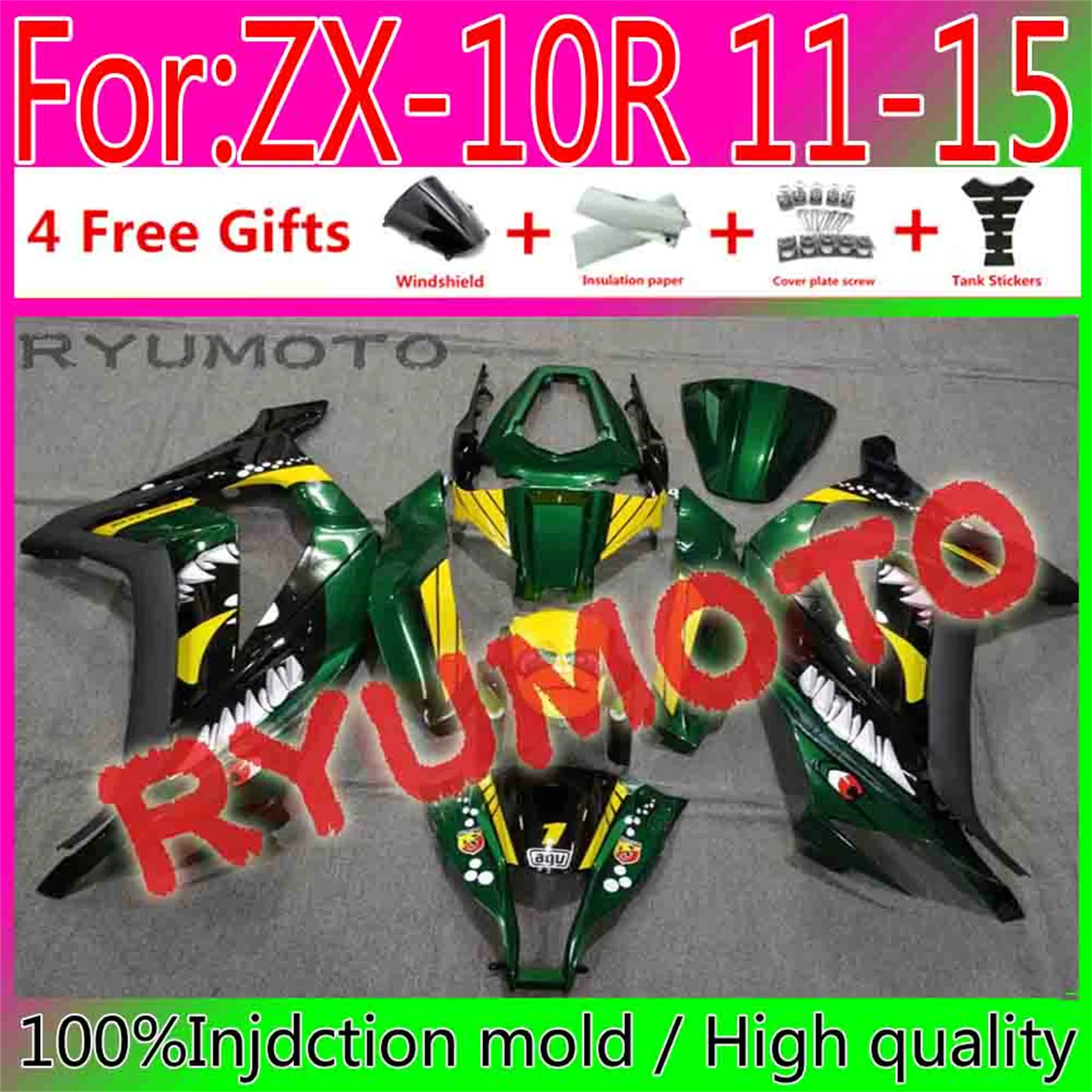 

Motorcycle ABS 100％ Injection mold Full Fairings For Kawasaki ZX-10R ZX10R 2011 - 2015 11 12 13 14 15 Fairing