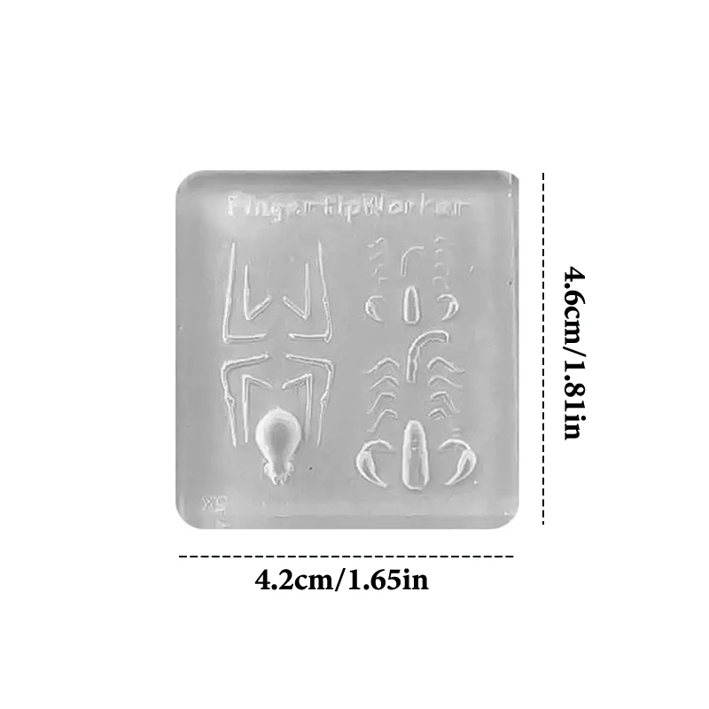 **1Pc 거미 전갈 실리콘 네일 몰드 DIY 다크 펑크 스타일 소프트 스탬핑 플레이트 매니큐어 아트 몰드 도구 장식 템플릿