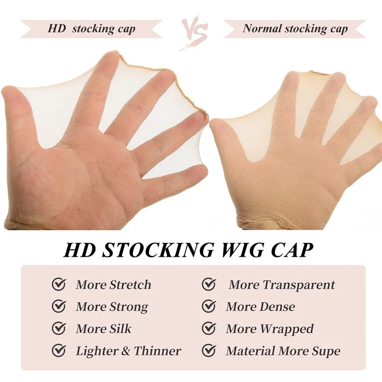 HD wig cap hair nets Ultrathin Weave hairnets 10Pcs/5pack wig making supplies stocking mesh caps for wigs accessories installing