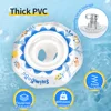 Swimbobo Cool Inflatable Swimming Seat Ring Water Toy Kids PVC White Chid Floats  For Summer Portable Blue Ocean Baby Float Ring 4