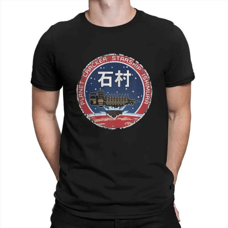 

Men Ishimura Planet Cracker Badge T Shirt Dead Space Horror Game 100% Cotton Clothing Funny Short Sleeve Crewneck Tees T-Shirt