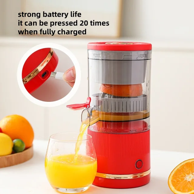 Spremiagrumi elettrico portatile Ricarica USB Frullatore per frutta arancia e limone Mini spremiagrumi automatico wireless per uso domestico da viaggio 5