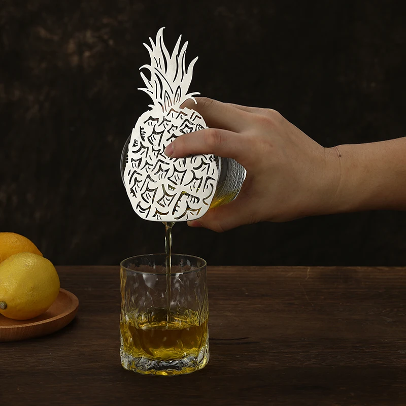 Creative Design Cocktail Strainer cocktail shaker strainer Bar Strainer Stainless Steel Tiger/Pineapple Shape Design