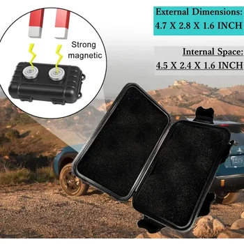 Portachiavi magnetico sotto l'auto, nascondere una chiave Portachiavi magnetico per auto Scatola multifunzionale per localizzatore GPS chiave di ricambio