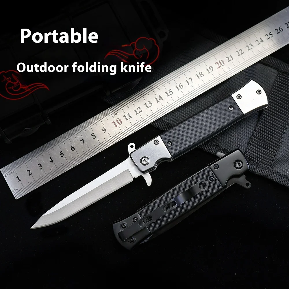 Outdoor Portable Folding Knife Multi-Purpose Stainless Steel Survival Tactical Knife with High Hardness