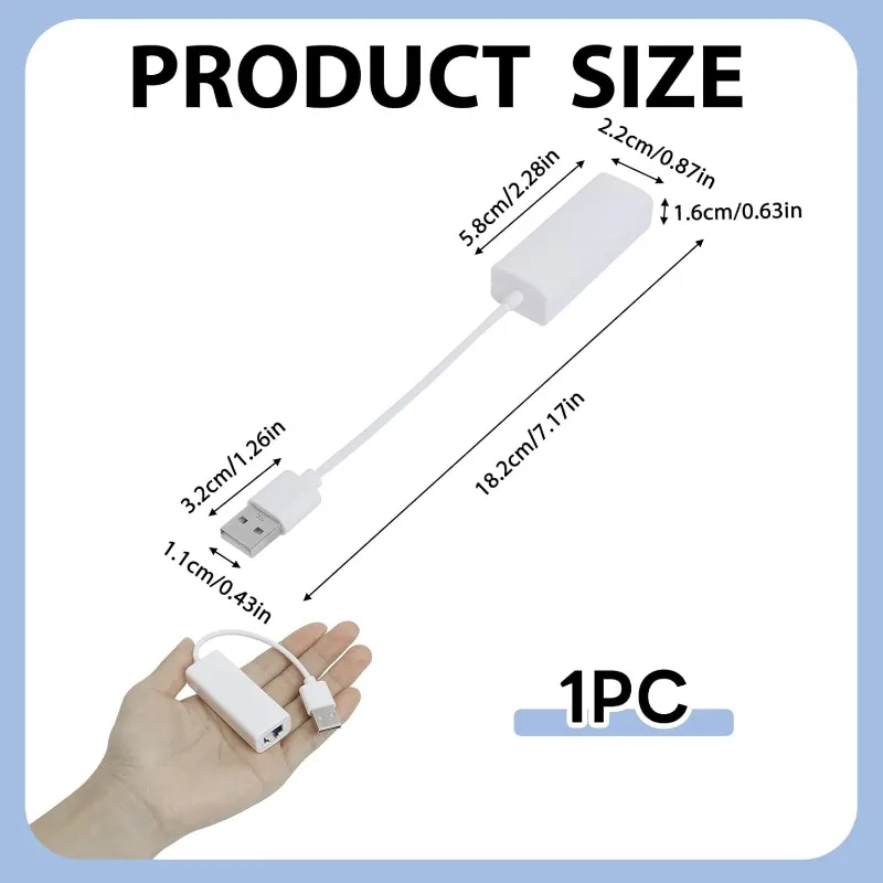 USB 2.0 - RJ45 100Mbps 드라이버가 필요 없는 네트워크 어댑터 이더넷 LAN 카드 노트북 PC 전화 TV 박스와 호환 가능 플러그 앤 플레이