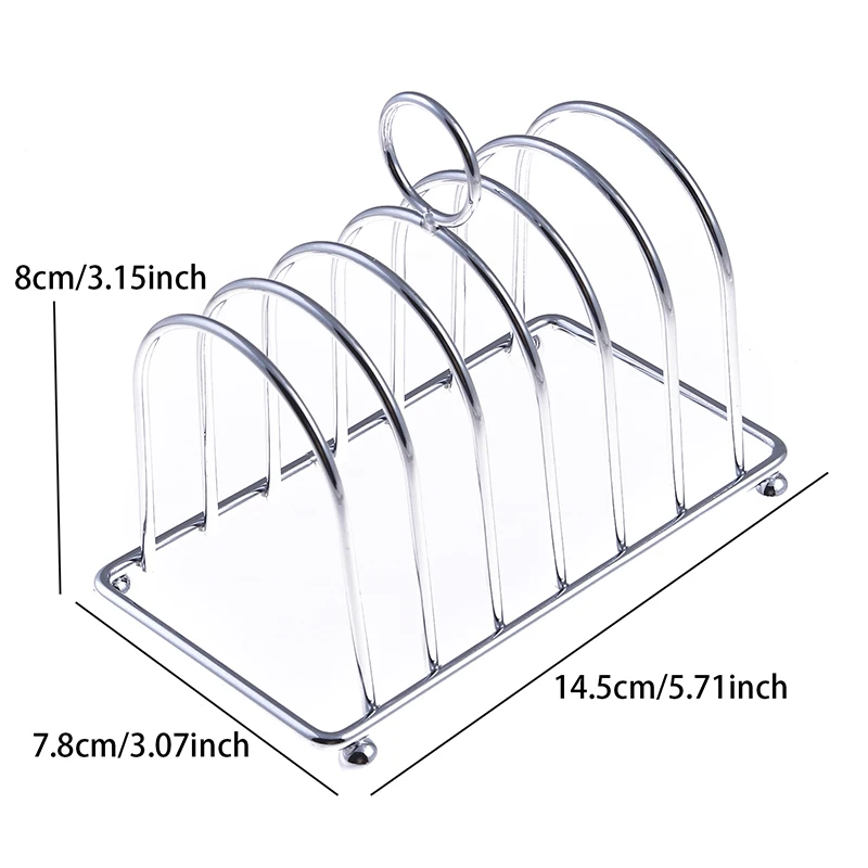 Stainless Steel Toasted Bread Rack Restaurant Home Bread Holder 6 Slices Food Tool Display Restaurant chen Accessories