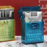 1pcs Plastic Clear Colour Cigarette Case Women Portable Transparent Cigarettes Storage Box Fits Smoking Enthusiasts Storage Boxs 2