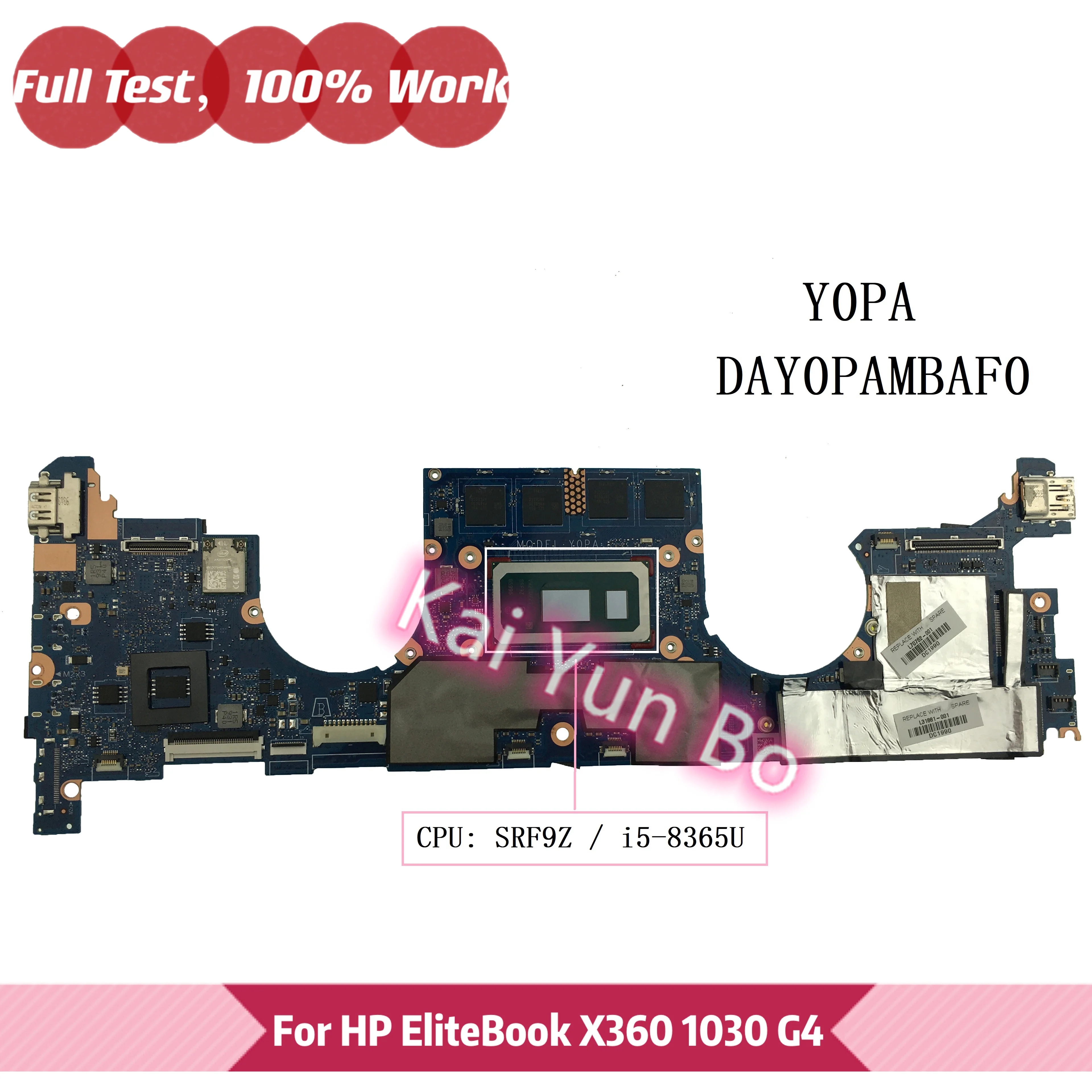 

For HP Elitebook x360 1030 G4 Laptop Motherboard L31881-601 L31881-001 L70762-001 DAY0PAMBAF0 Y0PA With i5-8365U CPU 16GB RAM