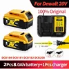 New Battery Compatible For Dewalt Power Tools 18V 8.0Ah Rechargeable Electric Tool Lithium Batteries 20V 18Volt 18v 5Ah 6Ah 8Ah 1