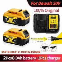 New Battery Compatible For Dewalt Power Tools 18V 8.0Ah Rechargeable Electric Tool Lithium Batteries 20V 18Volt 18v 5Ah 6Ah 8Ah 1