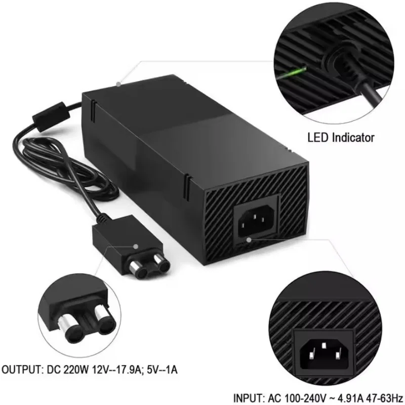 Power Adapter Game Console Power Adapter Charger for Xbox One