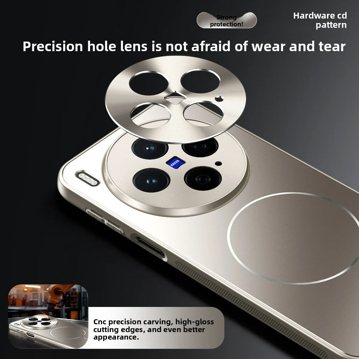 Matte Plating Magnetic Shockproof Phone Case with Metal Lens Protection
