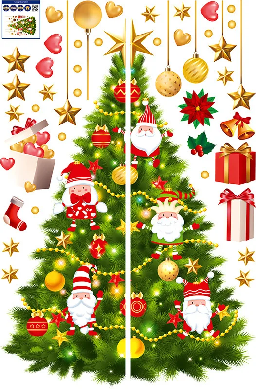 Christmas Tree Wall Stickers Window Clings for Home Party wall stickers window stickers