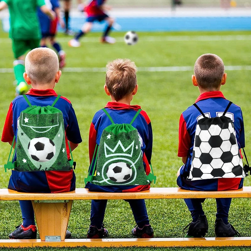 1/3pcs Non-woven Fabrics Soccer Drawstring Bags Birthday Party Boys Girls Favors Football Drawstring Bag Theme Party Supplies