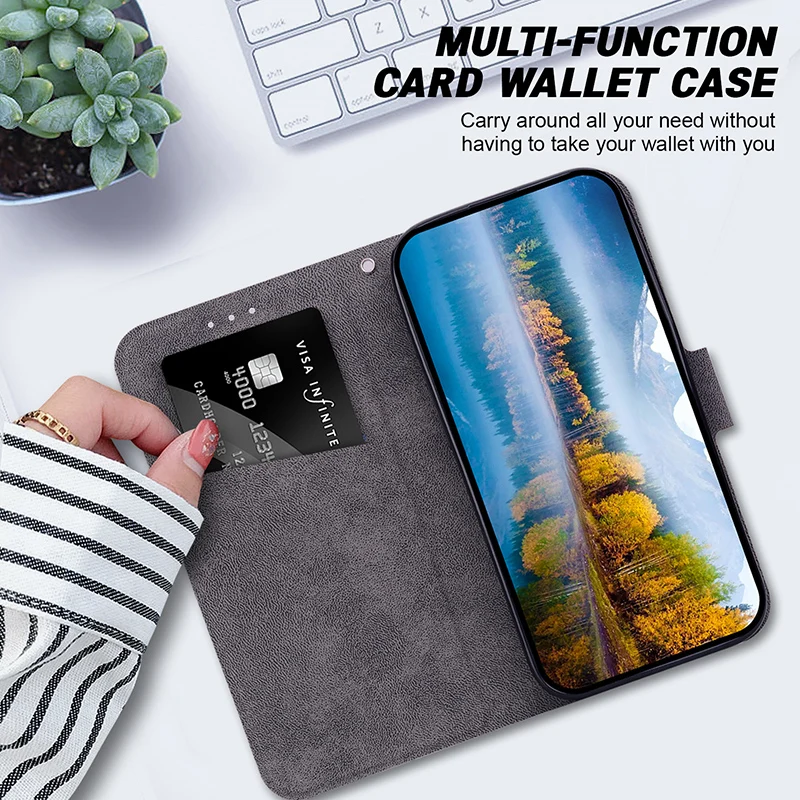 Leather Flip Phone Case For Samsung Galaxy A73 A72 A71 A51 4G 5G A20 A31 A20e a40 A50 A30S A50S a41 A70S Wallet Card Slots Cover