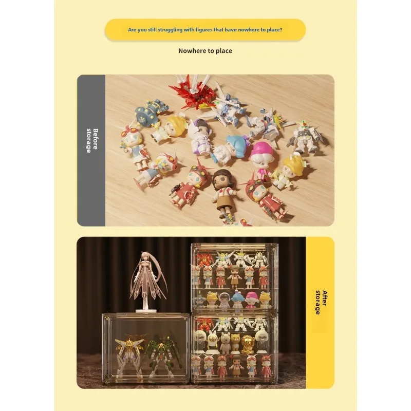 Blind box storage display stand Iconic Brand model ornaments Pop Mart transparent acrylic doll storage cabinet